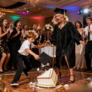 My sister’s son threw my graduation cake on the floor and said, “eat it off the ground.” the whole table laughed. i didn’t say a word. that evening, mom texted: “we’ve chosen to sever all contact. stay away forever.” my sister liked it. i replied, “removing my name from every loan tomorrow.” by midnight, the group chat flooded… 100 missed calls.