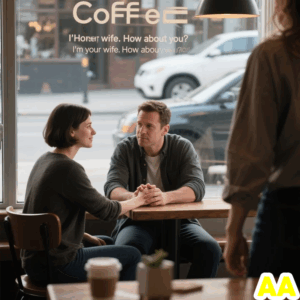 I DROVE BY A CAFÉ AND SAW MY HUSBAND SITTING BY THE WINDOW, WITH A WOMAN HOLDING HIS HAND. D I PARKED AND WALKED IN CALMLY. WHEN HE SAW ME, HЕ TURNED WHITE AS A SHEET. THE WOMAN LOOKED CONFUSED AND ASKED: ‘HONEY, WHO IS THAT?’ I SMILED AND ANSWERED BEFORE HE COULD: ‘I’M THE WIFE. AND YOU?