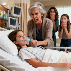 When my fifteen-year-old daughter lay dying in a hospital bed, my own mother ripped off her oxygen mask and slapped her—demanding $25,000 for a Europe trip. But when I exposed their dark secret, they fell to their knees and begged for mercy…