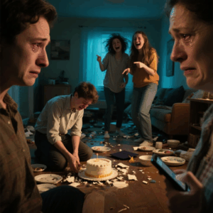 MY SISTER’S SON THREW MY GRADUATION CAKE ON THE FLOOR AND SAID “EAT IT OFF THE GROUND.” THE WHOLE TABLES LAUGHED. I DIDN’T SAY A WORD. THAT EVENING, MOM TEXTED: “WE’VE CHOSEN TO SEVER ALL CONTACT. STAY AWAY FOREVER.” MY SISTER LIKED IT. I REPLIED, “REMOVING MY NAME FROM EVERY LOAN TOMORROW.” BY MIDNIGHT, THE GROUP CHAT FLOODED…