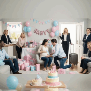 I came back from my business trip earlier than expected. I didn’t tell anyone I was returning. I wanted to surprise my husband. When I arrived on our street, I saw several cars parked in front of our house. The garden was decorated with blue and pink balloons. A banner read: The Masked Bonds “Welcome our little miracle.”