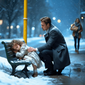 “Come with me.” A Millionaire CEO Saw a Little Girl Sleeping at a Bus Stop—What He Did the Next Day…