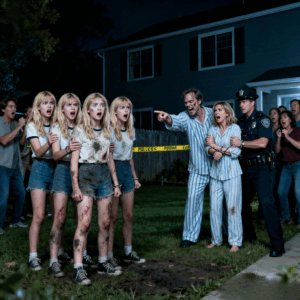 My parents told everyone they had triplets but kept me hidden in the basement as the fourth ‘backup child’ for spare parts. I watched my identical sisters live their lives through security cameras for 13 years while mom drew my blood for ‘compatibility tests.’ When they tried to harvest my kidney for my sick sister, all three triplets helped me escape by shattering their bedroom window at 3 am, revealing to the neighbors that their parents had been claiming $2.8 million in insurance for triplets while hiding a fourth child as a living organ bank.