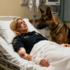 Critically injured officer pleads for her dog — his reaction in the ICU left doctors in shock!