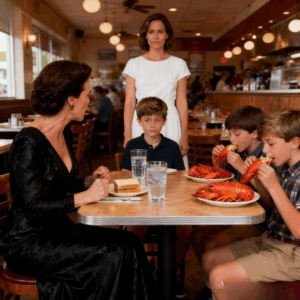 “We don’t feed extras,” my sister said, sliding a water glass to my son while her kids had lobster platters. Mom added, “You should know your place.” I just smiled and said, “Noted.” When the chef arrived…