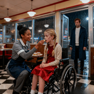 Waitress Fed a Disabled Girl — Then Her Billionaire Father Walked In and Changed Her Life Forever