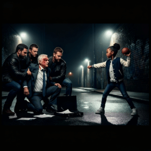 Three men beat up billionaire in an alley — a black girl saved him with her ball-throwing skill