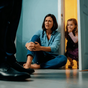 When my husband grabbed my hair and broke my leg, i signaled to my four-year-old daughter, and she trembled as she dialed the secret number. “Grandpa, mom seems like she’s going to die…”