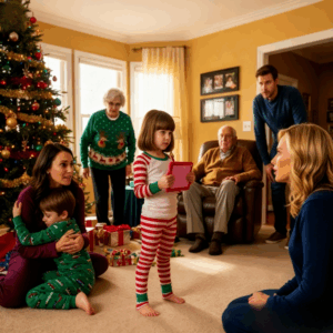 At Christmas morning, my sister-in-law opened all my kids’ gifts and broke them one by one, saying “they don’t deserve happiness.” my parents watched, my children cried, then my 8-year-old daughter held up her tablet and said, “Aunt Jessica, should I show everyone what you did to Grandma’s jewelry?” the room froze.