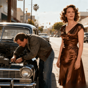 My girlfriend’s parents hated me. On my way to meet them, I stopped to help and fix a woman’s vintage car. I arrived late and greasy. Then the woman I helped pulled up…