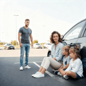 His blind date cancelled last minute — until he found her crying in the parking lot with her children.