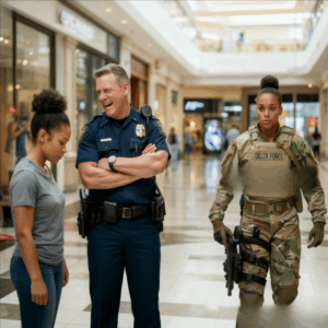 Cop laughs at black girl for saying her mom’s in special forces — until she walks onto the scene