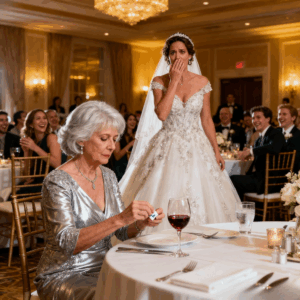 At my wedding reception, I saw my mother-in-law slip something into my glass when no one was watching. She thought I’d drink it. But I switched our glasses… and when she raised the toast, I smiled. That’s when the real wedding drama began.