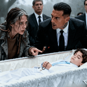 “He’s not dead”, homeless woman stops mafia boss’s son’s funeral to save him, what happened next was…