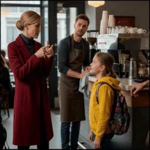 Deaf woman struggled to order coffee — until a single dad signed a message that lit up her smile