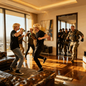 I was a Navy SEAL sniper for 18 years. My daughter called sobbing. “Dad, my boyfriend broke my arm. He said if I tell anyone, he’ll kill me.” I asked, “Where is he now?” “At his apartment, laughing with his friends.” I called my old team. “Boys, I need a favor.” They arrived in 40 minutes. What happened next was unbelievable.