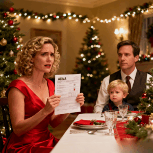 My wife handed me a DNA test at Christmas dinner: “Surprise. Your son isn’t yours. I’m taking half in the divorce.” So I told her: “Check your email.” Her face went from smug to terrified in seconds.