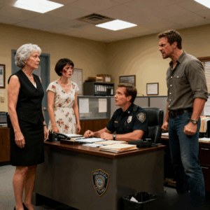 My daughter called me late at night: “mom, help me! i’m at the police station. my husband hit me and claimed i attacked him. everyone believes him, not me…” when i arrived, the officer on duty looked at me and went pale. he froze, trembling, and whispered, “ma’am… i didn’t know you were…”