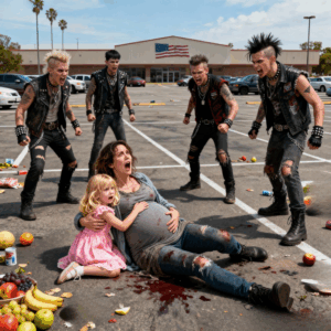 Four thugs attacked my pregnant wife in the parking lot. “Please, I’m seven months!” one raised his boot to stomp her belly. My daughter screamed “Help mommy!” Ranger exploded through the window. Glass shattered everywhere. My KO grabbed the leader’s throat. Text at 2 am: “Your dog made a big mistake, SEAL.”