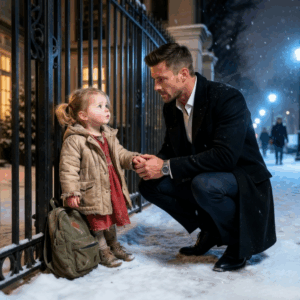 The little girl said, “sir, my mom didn’t come home last night…”—the CEO followed her into the snow…