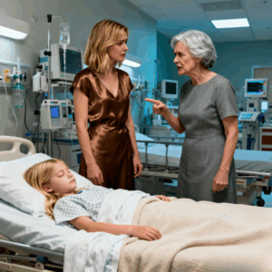 At the hospital, my 7-year-old daughter needed emergency surgery. My mother-in-law said: “We’re only staying for the real granddaughter,” and left with my husband. I didn’t beg. I just recorded something. When they came back six hours later, I smiled and said: “Watch this video”