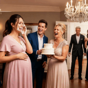 He publicly humiliated his pregnant wife at his mother’s party — but when her father arrived, the