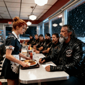 Poor waitress sheltered 10 bikers from the storm — next day, 999 bikers supported her restaurant