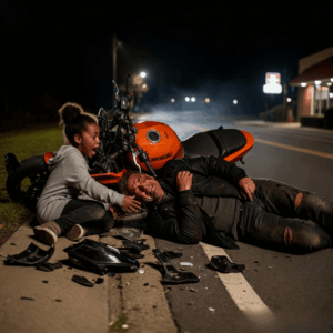 Homeless black girl helps an injured biker… not knowing he’s a billionaire