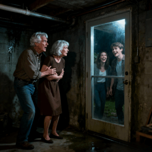 My son and his wife locked my wife and me in the basement of our house. While my wife panicked, I whispered, “Quiet… they don’t know what’s behind this wall.” When they left, I moved a brick and showed my wife a secret I had kept hidden for 43 years…