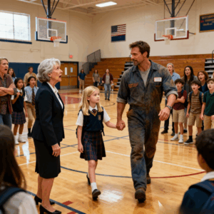 Girl brought her janitor dad to Father’s Day at school. The principal froze when she saw him…