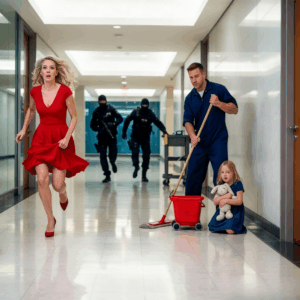 “Daddy, please stop them!” — single dad janitor took down 3 men, next morning a motorcade appeared