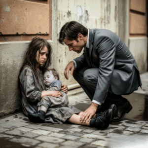 A street girl begs: “Bury my sister” — the millionaire widower’s response will shock you