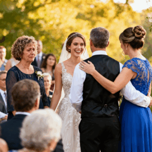 On my daughter’s wedding day, I covered the costs, picked out the best vineyard, and even arranged the catering. But when I looked at the head table, the seat next to her was reserved for my ex-husband and his new girlfriend. Even their cat had a spot. She turned to me and said, “Mom, you were always better at staying out of the spotlight.” I didn’t say a word. Right before I left, I slipped a note on the table… when she read it… the whole room froze.