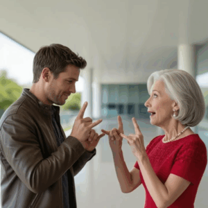 Everyone ignored the millionaire’s deaf mom at the airport until a single dad spoke to her through..
