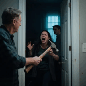 At 6 a.m., my daughter-in-law was screaming my name, hysterical… I had changed every lock. Minutes later, my son arrived with a sledgehammer: “I’m getting in no matter what.” Then a calm voice behind me said, “Leave it. I’ll handle this,” and the door opened. What they saw next left them pale.