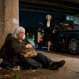 My millionaire sister accidentally caught me sleeping under a bridge — homeless, exhausted, forgotten. after she learned my children had abused me, stolen my house, and thrown me out, she bought me a beachfront condo and gave me $5 million to start over. days later, my kids showed up smiling, flowers in hand… but she saw right through them. and so did i.