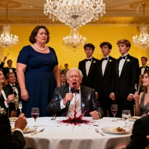 “This is my lazy, fat daughter.” My father introduced me to the groom’s relatives. Everyone burst out laughing… Until the groomsmen all spoke: “Sir… she’s our commanding officer.” Dad spat out his wine