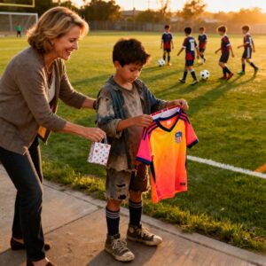 A WOMAN GAVE A SMALL GIFT TO A CHILD FROM A POOR FAMILY, AND MANY YEARS LATER A MILLIONAIRE KNOCKED ON HER DOOR…