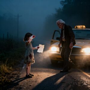 CAB DRIVER PICKED UP A 5-YEAR-OLD GIRL THE ROAD AT NIGHT. SHE DIDN’T TELL HIM WHY SHE WAS ALONE BUT SHE GAVE HIM A NOTE… AFTER READING IT, THE MAN TURNED PALE…