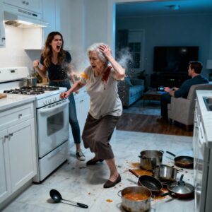 I was stirring the soup when my daughter-in-law yelled at me. “Who cooked that, you useless thing?!” she screamed. My son just turned on the tv, pretending not to hear. Five minutes later, a loud crack made the whole kitchen. He runs in and stands stunning at what I had done.
