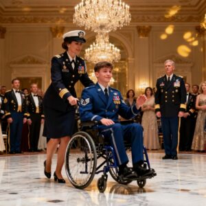 “Stop acting like a nurse,” my brother mocked me at the military gala. I ignored him and asked the general’s disabled son to dance. The 4-star general watched US, his eyes filled with tears. He walked over and said: “colonel… You’ve just saved my son’s life.” my family froze. Speechless.