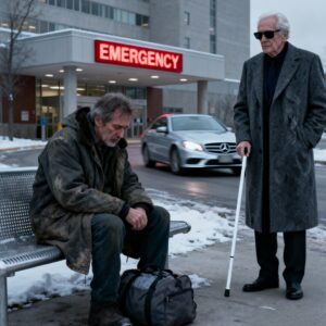 On my 67th birthday, my own son threw me out into the street… I thought my life was over… Until a blind stranger held my hand and said “pretend to be my nephew… And you’ll learn the truth tonight.”