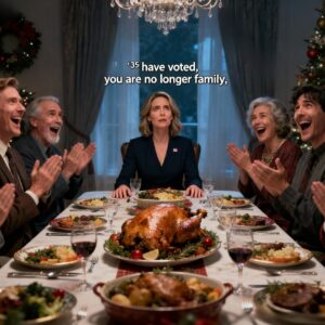 At thanksgiving dinner, my sister stood up and announced, “we voted – and you’re not family anymore.” everyone cheered. I laughed softly and said, “then I guess you won’t need this.” I placed a folder on the table. The moment she opened it, she started screaming.