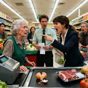 EVIL KAREN HARASSES ELDERLY CASHIER Dhar Mann BONUS