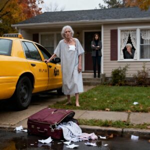 I came back from the hospital still covered in bandages. My daughter-in- law threw my bag on the curb and yelled, “this house isn’t a nursing home, and I’m not a babysitter!” I couldn’t speak. Minutes later, my son arrved… And what he said made her fall to her knees.