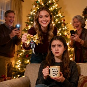 My sister got a brand new $117,000 Lexus LX for Christmas with a giant gold bow. I got a $5 mug. My mom smiled and said, “Be grateful. Life is fair.” Around 2am, I left the “surprise” and went out. The next morning, my mom was mad…