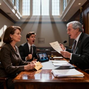 I sat quietly at my ex-husband’s will reading. On the day, my son smirked and said I’d get nothing. I kept quiet — until the lawyer smiled and handed me an envelope. As he read it… That letter and final video flipped everything