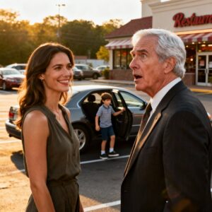 Running into my ex-father-in-law after 7 years he smiled and said: “still alone, huh?” — until my son stepped out of the car