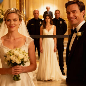 My parents insisted that my sister take the first walk down the aisle in a white dress. I kept my smile and agreed to all of it. But on the wedding day, when she showed up in her lavish designer gown, security blocked her at the door. My father roared that they had funded the entire wedding—until my fiancé calmly smiled and delivered one line that silenced my whole family