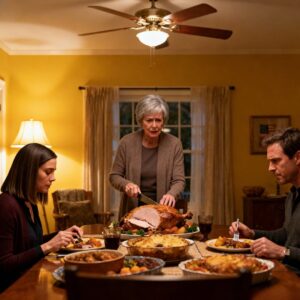 “You need to move out,” my daughter announced, mid-bite of the thanksgiving turkey. “Really ? ” I replied, keeping my voice calm. “I pay the rent, the bills, and the groceries.” the next morning, I packed and left without… Saying a word.